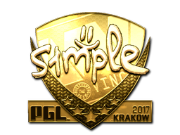 Sticker | s1mple (Gold) | Krakow 2017