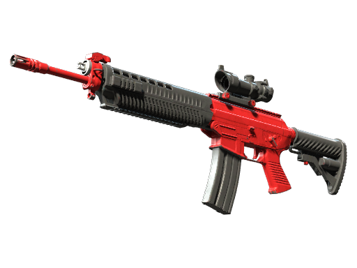 SG 553 | Candy Apple (Well-Worn)